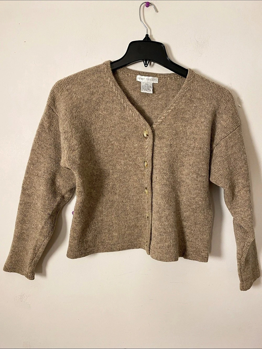 Jump Tricots Women's 100% Wool Cardigan Size Medium